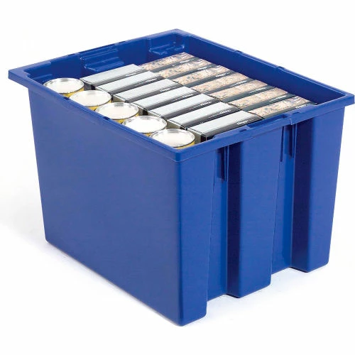Best Pirce 🥰 Akro-Mils Nest & Stack Tote 35195 - 19-1/2"L x 15-1/2"W x 13"H, Blue - Pkg Qty 6 🔔 3 Best Pirce 🥰 Akro-Mils Nest & Stack Tote 35195 - 19-1/2"L x 15-1/2"W x 13"H, Blue - Pkg Qty 6 🔔 - Image 3