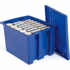 Best Pirce 🥰 Akro-Mils Nest & Stack Tote 35195 - 19-1/2"L x 15-1/2"W x 13"H, Blue - Pkg Qty 6 🔔 29 Best Pirce 🥰 Akro-Mils Nest & Stack Tote 35195 - 19-1/2"L x 15-1/2"W x 13"H, Blue - Pkg Qty 6 🔔 -Containers shop 752430BL 04