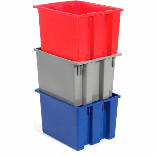 Best Pirce 🥰 Akro-Mils Nest & Stack Tote 35195 - 19-1/2"L x 15-1/2"W x 13"H, Blue - Pkg Qty 6 🔔 8 Best Pirce 🥰 Akro-Mils Nest & Stack Tote 35195 - 19-1/2"L x 15-1/2"W x 13"H, Blue - Pkg Qty 6 🔔 - Image 8