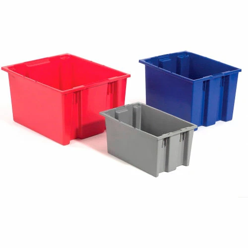 Best Pirce 🥰 Akro-Mils Nest & Stack Tote 35195 - 19-1/2"L x 15-1/2"W x 13"H, Blue - Pkg Qty 6 🔔 14 Best Pirce 🥰 Akro-Mils Nest & Stack Tote 35195 - 19-1/2"L x 15-1/2"W x 13"H, Blue - Pkg Qty 6 🔔 - Image 14