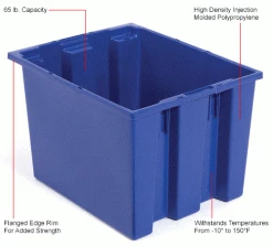 Best Pirce 🥰 Akro-Mils Nest & Stack Tote 35195 - 19-1/2"L x 15-1/2"W x 13"H, Blue - Pkg Qty 6 🔔 43 Best Pirce 🥰 Akro-Mils Nest & Stack Tote 35195 - 19-1/2"L x 15-1/2"W x 13"H, Blue - Pkg Qty 6 🔔 -Containers shop 752430BL 1wco