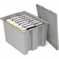 Wholesale 🛒 Akro-Mils Lid 35241 For Nest & Stack Tote 35240, Gray - Pkg Qty 3 ✨ -Containers shop 752430GY 04 5