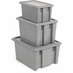 Best Sale 💯 Global Industrial Stack and Nest Storage Container SNT195 No Lid 19-1/2 x 15-1/2 x 13, Gray - Pkg Qty 6 🌟 40 Best Sale 💯 Global Industrial Stack and Nest Storage Container SNT195 No Lid 19-1/2 x 15-1/2 x 13, Gray - Pkg Qty 6 🌟 -Containers shop 752430GY 16