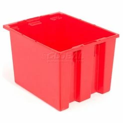 Budget ๐ Global Industrial Stack and Nest Storage Container SNT190 No Lid 19-1/2 x 15-1/2 x 10, Red - Pkg Qty 6 โ