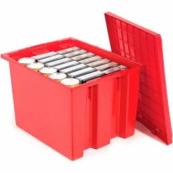 Flash Sale 🔔 Akro-Mils Nest & Stack Tote 35240 - 23-1/2"L x 15-1/2"W x 12"H, Red - Pkg Qty 3 🔔 29 Flash Sale 🔔 Akro-Mils Nest & Stack Tote 35240 - 23-1/2"L x 15-1/2"W x 12"H, Red - Pkg Qty 3 🔔 -Containers shop 752430RD 04 2