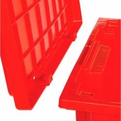 Budget 👏 Global Industrial™ Stack and Nest Storage Container SNT190 No Lid 19-1/2 x 15-1/2 x 10, Red - Pkg Qty 6 ⌛ -Containers shop 752430RD 06 1