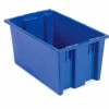 Hot Sale ✨ Global Industrial Stack and Nest Storage Container SNT180 No Lid 18 x 11 x 6, Blue - Pkg Qty 6 🔔