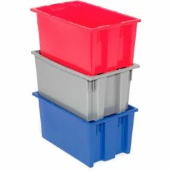 New 🔔 Akro-Mils Nest & Stack Tote 35200 - 19-1/2"L x 13-1/2"W x 8"H, Blue - Pkg Qty 6 🔔 -Containers shop 752431BL 12 1