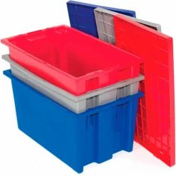 Flash Sale ❤️ Global Industrial™ Lid LID181 for Stack and Nest Storage Container SNT180, SNT185, Blue - Pkg Qty 6 🥰 -Containers shop 752431BL 14 1