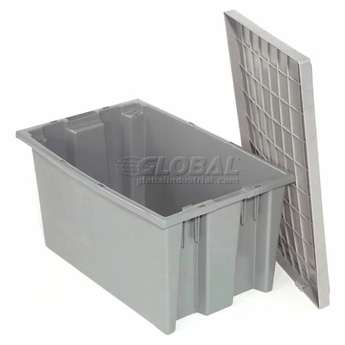 Top 10 🤩 Akro-Mils Nest & Stack Tote 35180 - 18"L x 11"W x 6"H, Gray - Pkg Qty 6 🔥 2 Top 10 🤩 Akro-Mils Nest & Stack Tote 35180 - 18"L x 11"W x 6"H, Gray - Pkg Qty 6 🔥 - Image 2