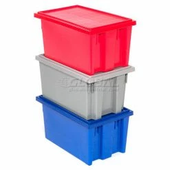 Best Sale ✔️ Akro-Mils Lid 35201 For Nest & Stack Tote 35200, Gray - Pkg Qty 6 🎉 -Containers shop 752431GY 13 2