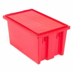 Outlet 🔔 Akro-Mils Lid 35181 For Nest & Stack Tote 35180, 35185, Red - Pkg Qty 6 😉 -Containers shop 752431RD 01 3