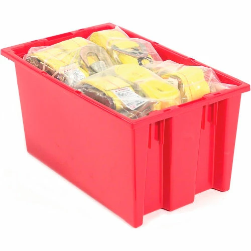 Best deal 🎉 Akro-Mils Nest & Stack Tote 35185 - 18"L x 11"W x 9"H, Red - Pkg Qty 6 🥰 4 Best deal 🎉 Akro-Mils Nest & Stack Tote 35185 - 18"L x 11"W x 9"H, Red - Pkg Qty 6 🥰 - Image 4