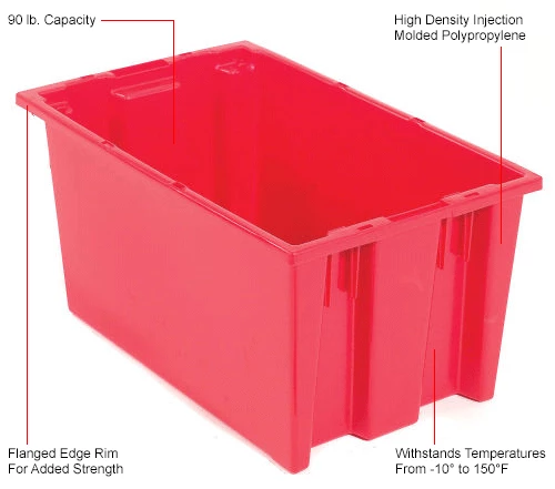 Best deal 🎉 Akro-Mils Nest & Stack Tote 35185 - 18"L x 11"W x 9"H, Red - Pkg Qty 6 🥰 18 Best deal 🎉 Akro-Mils Nest & Stack Tote 35185 - 18"L x 11"W x 9"H, Red - Pkg Qty 6 🥰 - Image 18