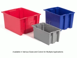 Discount 🛒 Global Industrial™ Stack and Nest Storage Container SNT200 No Lid 19-1/2 x 13-1/2 x 8, Gray - Pkg Qty 6 👍 -Containers shop 752431 2wco 2