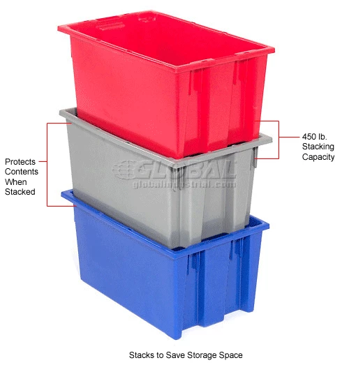 Buy 🔔 Global Industrial Stack and Nest Storage Container SNT185 No Lid 18 x 11 x 9, Red - Pkg Qty 6 🔔 22 Buy 🔔 Global Industrial Stack and Nest Storage Container SNT185 No Lid 18 x 11 x 9, Red - Pkg Qty 6 🔔 - Image 22
