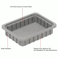 Deals 🎉 Dandux Dividable Stackable Plastic Box 50P0110024 - 11"L x 8"W x 2-1/2"H, Gray 🤩 -Containers shop 772010 1wco