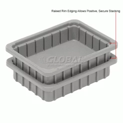 Deals 🎉 Dandux Dividable Stackable Plastic Box 50P0110024 - 11"L x 8"W x 2-1/2"H, Gray 🤩 -Containers shop 772010 2wco