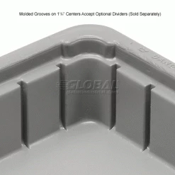 Deals 🎉 Dandux Dividable Stackable Plastic Box 50P0110024 - 11"L x 8"W x 2-1/2"H, Gray 🤩 -Containers shop 772010 3wco