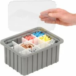 Cheap 👍 Dandux Dividable Stackable Plastic Box 50P0110050 - 11"L x 8"W x 5"H, Gray 🥰 22 Cheap 👍 Dandux Dividable Stackable Plastic Box 50P0110050 - 11"L x 8"W x 5"H, Gray 🥰 -Containers shop 772016 06