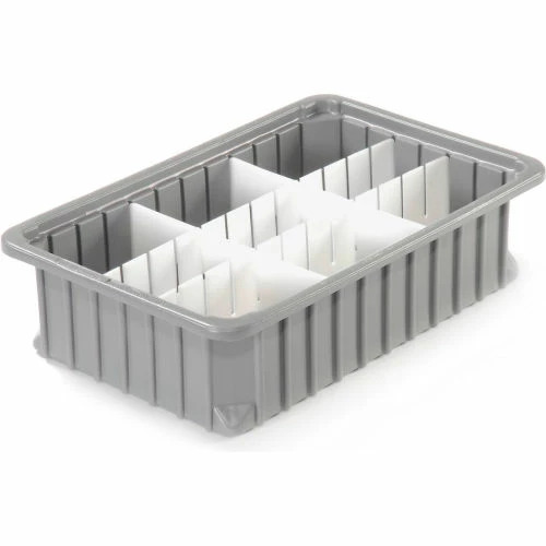 Best deal 😍 Dandux Dividable Stackable Plastic Box 50P0112050 - 16"L x 11"W x 5"H, Gray 🤩 3 Best deal 😍 Dandux Dividable Stackable Plastic Box 50P0112050 - 16"L x 11"W x 5"H, Gray 🤩 - Image 3