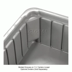 Hot Sale 🎉 Dandux Dividable Stackable Plastic Box 50P0110034 - 11"L x 8"W x 3-1/2"H, Gray 👍 -Containers shop 772024 3wco 3