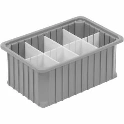Buy 🧨 Dandux Dividable Stackable Plastic Box 50P0112070 - 16"L x 11"W x 7"H, Gray ❤️ -Containers shop 772030 02