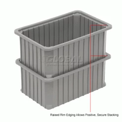 Buy 🧨 Dandux Dividable Stackable Plastic Box 50P0112070 - 16"L x 11"W x 7"H, Gray ❤️ -Containers shop 772030 2wco