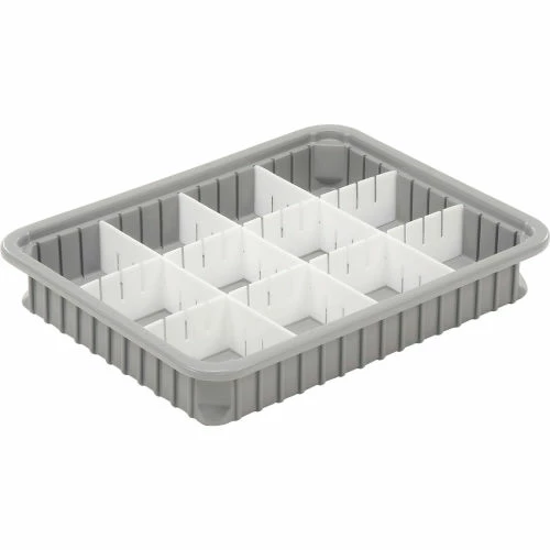 Deals ๐ Dandux Dividable Stackable Plastic Box 50P0114034 - 22-1/2"L x 17-1/2"W x 3-1/2"H, Gray ๐ 4 Deals ๐ Dandux Dividable Stackable Plastic Box 50P0114034 - 22-1/2"L x 17-1/2"W x 3-1/2"H, Gray ๐ - Image 4