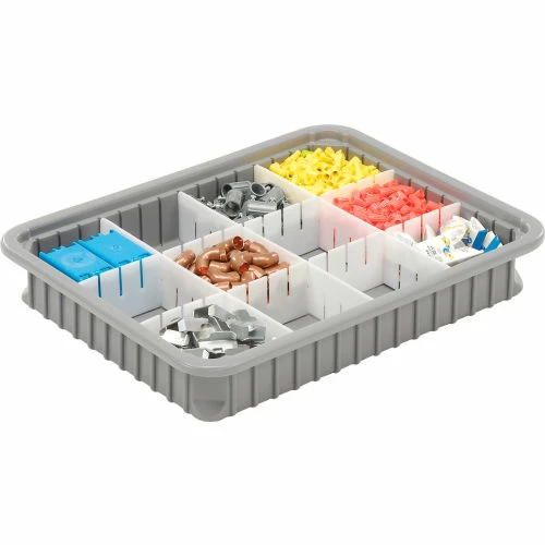 Deals ๐ Dandux Dividable Stackable Plastic Box 50P0114034 - 22-1/2"L x 17-1/2"W x 3-1/2"H, Gray ๐ 5 Deals ๐ Dandux Dividable Stackable Plastic Box 50P0114034 - 22-1/2"L x 17-1/2"W x 3-1/2"H, Gray ๐ - Image 5