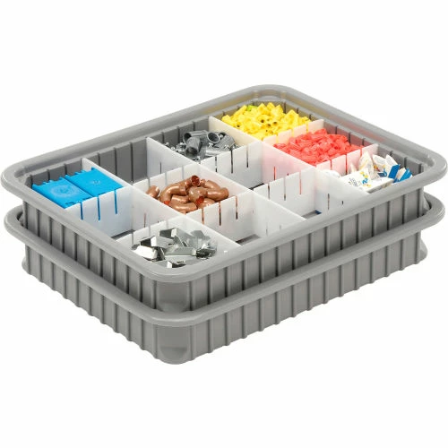Deals ๐ Dandux Dividable Stackable Plastic Box 50P0114034 - 22-1/2"L x 17-1/2"W x 3-1/2"H, Gray ๐ 6 Deals ๐ Dandux Dividable Stackable Plastic Box 50P0114034 - 22-1/2"L x 17-1/2"W x 3-1/2"H, Gray ๐ - Image 6