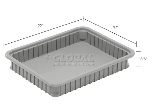 Deals ๐ Dandux Dividable Stackable Plastic Box 50P0114034 - 22-1/2"L x 17-1/2"W x 3-1/2"H, Gray ๐ 13 Deals ๐ Dandux Dividable Stackable Plastic Box 50P0114034 - 22-1/2"L x 17-1/2"W x 3-1/2"H, Gray ๐ - Image 13