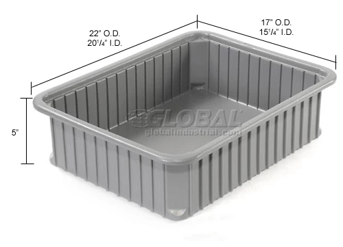 Promo โค๏ธ Dandux Dividable Stackable Plastic Box 50P0114050 - 22-1/2"L x 17-1/2"W x 5"H, Gray ๐ 15 Promo โค๏ธ Dandux Dividable Stackable Plastic Box 50P0114050 - 22-1/2"L x 17-1/2"W x 5"H, Gray ๐ - Image 15