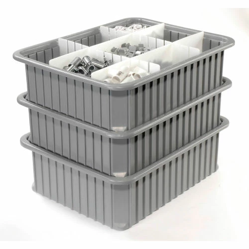 Promo โค๏ธ Dandux Dividable Stackable Plastic Box 50P0114050 - 22-1/2"L x 17-1/2"W x 5"H, Gray ๐ 6 Promo โค๏ธ Dandux Dividable Stackable Plastic Box 50P0114050 - 22-1/2"L x 17-1/2"W x 5"H, Gray ๐ - Image 6