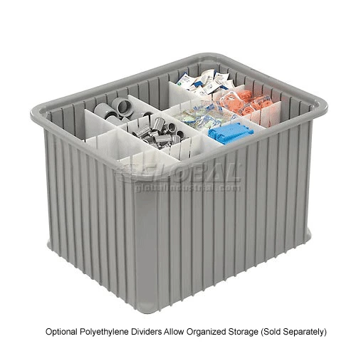 Outlet ๐ Dandux Dividable Stackable Plastic Box 50P0114140 - 22-1/2"L x 17-1/2"W x 14"H, Gray ๐ 12 Outlet ๐ Dandux Dividable Stackable Plastic Box 50P0114140 - 22-1/2"L x 17-1/2"W x 14"H, Gray ๐ - Image 12