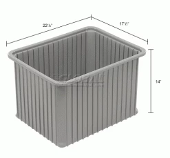 Outlet ๐ Dandux Dividable Stackable Plastic Box 50P0114140 - 22-1/2"L x 17-1/2"W x 14"H, Gray ๐ 27 Outlet ๐ Dandux Dividable Stackable Plastic Box 50P0114140 - 22-1/2"L x 17-1/2"W x 14"H, Gray ๐ -Containers shop 772054 dim