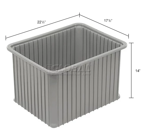 Outlet ๐ Dandux Dividable Stackable Plastic Box 50P0114140 - 22-1/2"L x 17-1/2"W x 14"H, Gray ๐ 13 Outlet ๐ Dandux Dividable Stackable Plastic Box 50P0114140 - 22-1/2"L x 17-1/2"W x 14"H, Gray ๐ - Image 13