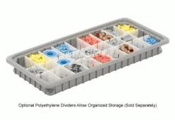 Coupon 😉 Dandux Dividable Stackable Plastic Box 50P0224024 - 24"L x 11"W x 2-1/2"H, Gray 🥰 -Containers shop 772055 4wco
