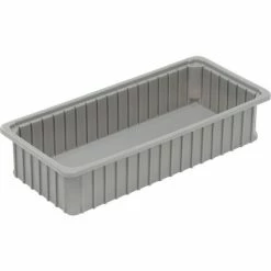 Best Pirce 👏 Dandux Dividable Stackable Plastic Box 50P0224050 - 24"L x 11"W x 5"H, Gray 🔥
