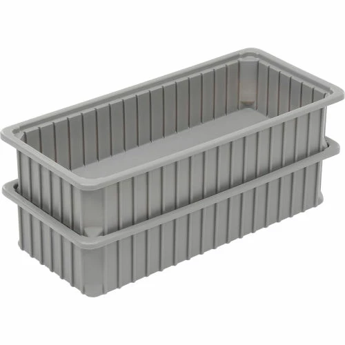 Best Pirce 👏 Dandux Dividable Stackable Plastic Box 50P0224050 - 24"L x 11"W x 5"H, Gray 🔥 2 Best Pirce 👏 Dandux Dividable Stackable Plastic Box 50P0224050 - 24"L x 11"W x 5"H, Gray 🔥 - Image 2