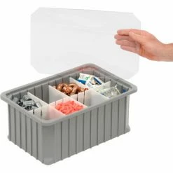 Promo ๐ Dandux Insert Cover 50B0112LI for Dividable Grid Stackable Box, 16"L x 11"W, Clear - Pkg Qty 6 ๐
