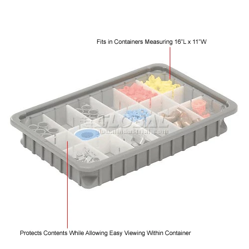 Promo 🎁 Dandux Insert Cover 50B0112LI for Dividable Grid Stackable Box, 16"L x 11"W, Clear - Pkg Qty 6 🎁 6 Promo 🎁 Dandux Insert Cover 50B0112LI for Dividable Grid Stackable Box, 16"L x 11"W, Clear - Pkg Qty 6 🎁 - Image 6