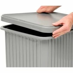 Coupon 💯 Dandux Snap-On Cover 50P0114NN for Dividable Grid Stackable Box, 22"L x 17"W, Gray - Pkg Qty 6 😉 -Containers shop 772084 02