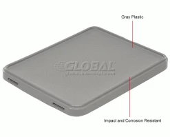 Coupon 💯 Dandux Snap-On Cover 50P0114NN for Dividable Grid Stackable Box, 22"L x 17"W, Gray - Pkg Qty 6 😉 -Containers shop 772084 1wco