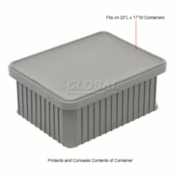 Coupon 💯 Dandux Snap-On Cover 50P0114NN for Dividable Grid Stackable Box, 22"L x 17"W, Gray - Pkg Qty 6 😉 -Containers shop 772084 3wco