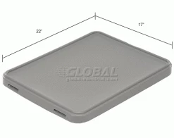 Coupon 💯 Dandux Snap-On Cover 50P0114NN for Dividable Grid Stackable Box, 22"L x 17"W, Gray - Pkg Qty 6 😉 -Containers shop 772084 dim