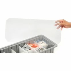 Best deal 🤩 Dandux Insert Cover 50B0224LI for Dividable Grid Stackable Box, 24"L x 11"W, Clear - Pkg Qty 6 😍