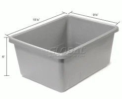 Cheapest 🎁 Dandux Tote Box without Lid 50P1610060 - 16-1/2"L x 10-3/4"W x 6"H 💯 -Containers shop 772310 dim