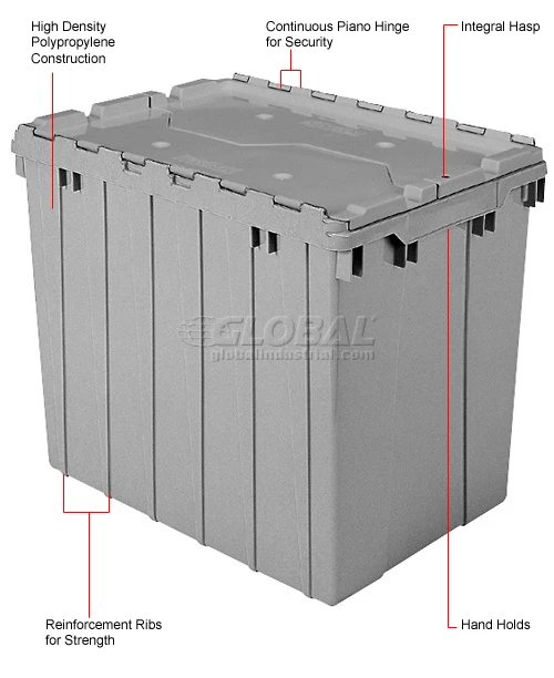 Best Pirce ✔️ Akro-Mils Attached Lid Container 39170GREY - 21-1/2"L x 15'W x 17"H - Pkg Qty 3 ✔️ 17 Best Pirce ✔️ Akro-Mils Attached Lid Container 39170GREY - 21-1/2"L x 15'W x 17"H - Pkg Qty 3 ✔️ - Image 17