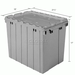 Best Pirce ✔️ Akro-Mils Attached Lid Container 39170GREY - 21-1/2"L x 15'W x 17"H - Pkg Qty 3 ✔️ 40 Best Pirce ✔️ Akro-Mils Attached Lid Container 39170GREY - 21-1/2"L x 15'W x 17"H - Pkg Qty 3 ✔️ -Containers shop 772332 dim